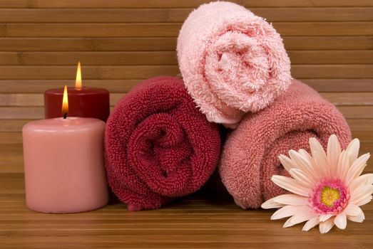 Aromatic candles and soft Egyptian towels