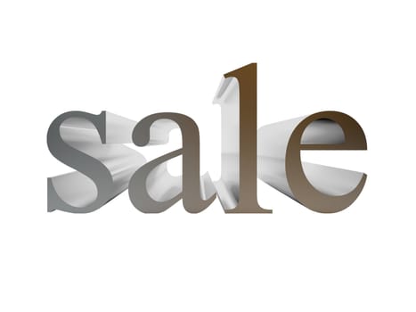 High resolution image metal symbol. 3d illustration over  white backgrounds.