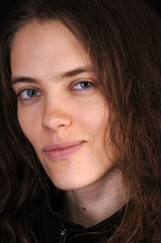 Beautiful russian woman in closeup