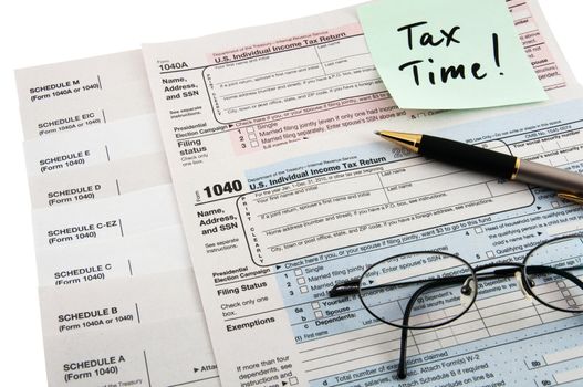 Tax forms for tax returns preparation