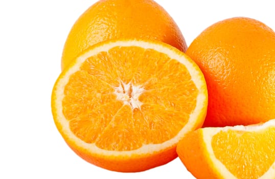 Orange isolated on a white background. Fresh fruits Isolated orange collection.