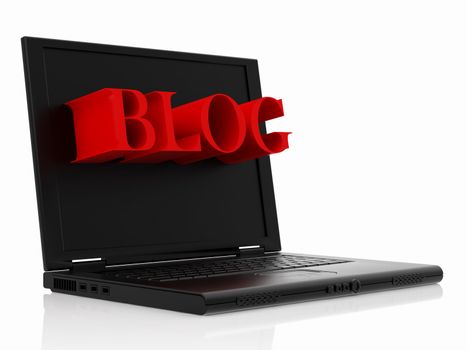 Laptop isolated on white background. High resolution image.