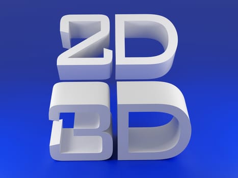 3d movie sign. 3d illustration over  white backgrounds.