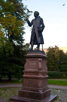 Statue of Immanuel Kant in Kaliningrad (Königsberg), Russia. High resolution image.