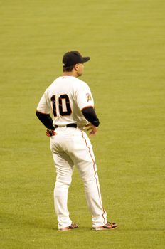 Sept 8 - San Francisco: Sandoval, Giants outfielder at 9:35 in the evening during the game on 9/8/08 at the Giants stadium in San Francisco