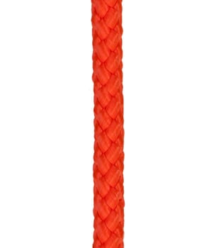 strong knot tied by a rope isolated on a white background