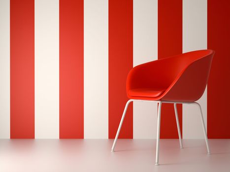 3d render home Interior. High resolution image. Chair in the room.