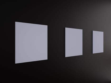 High resolution image a picture. 3d illustration. Picture on a wall.