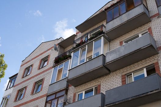 High resolution image. Residential building in the city of Kaliningrad.