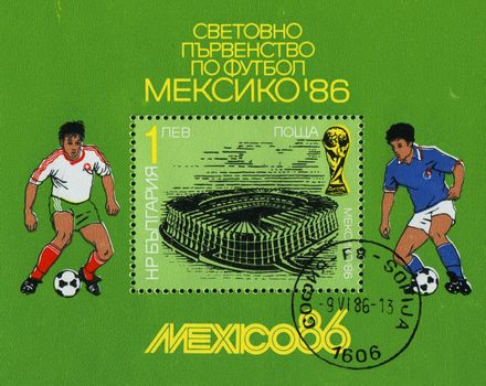BULGARIA - CIRCA 1986: World Cup soccer Championships, circa 1986.