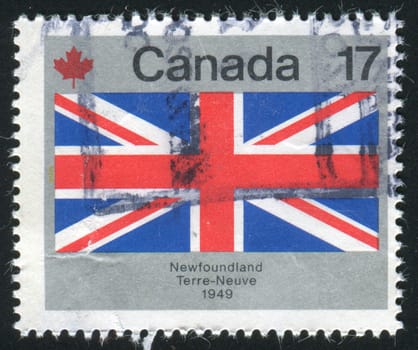CANADA - CIRCA 1979: Designs: Provincial and Territorial flags. Newfoundland, circa 1979.
