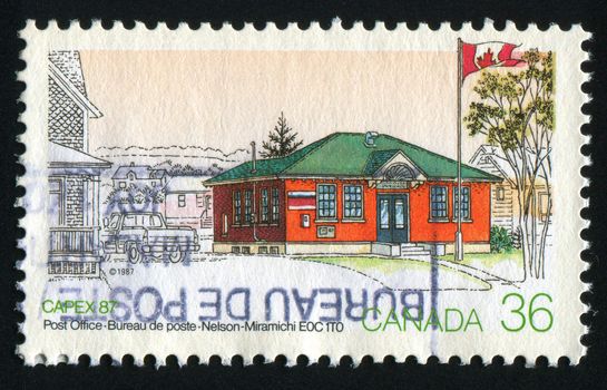 CANADA - CIRCA 1987: Nelson Miramichi post-office, circa 1987.