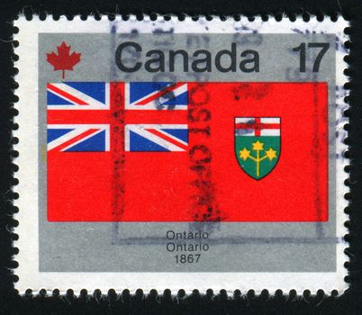 CANADA - CIRCA 1979: Provincial and Territorial flags. Ontario, circa 1979.