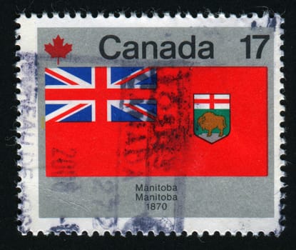 CANADA - CIRCA 1979: Provincial and Territorial flags. Manitoba, circa 1979.