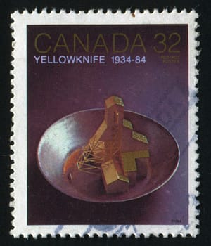 CANADA - CIRCA 1984: Yellowknife 50th Anniv. Gold mine, circa 1984.