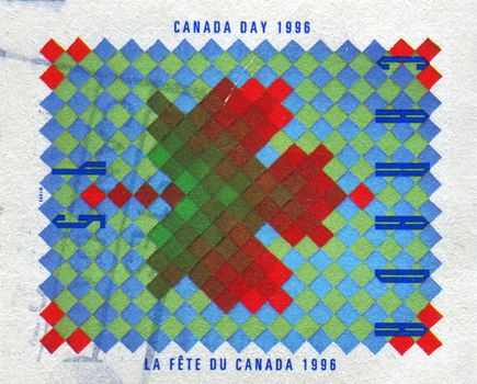 CANADA - CIRCA 1996: Provincial and Territorial flags. New Brunswick, circa 1996.