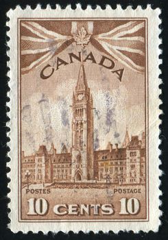 CANADA - CIRCA 1952: Parliament Buildings Ottawa, circa 1952.