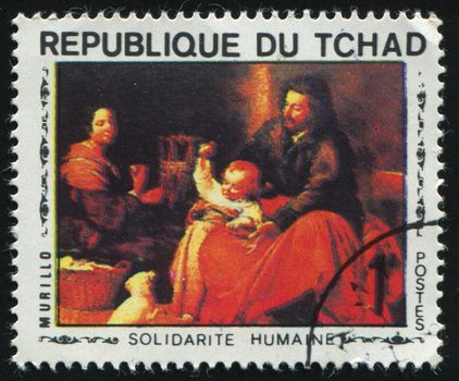 CANADA - CIRCA 1969: Holy Family, by Murillo, circa 1969.