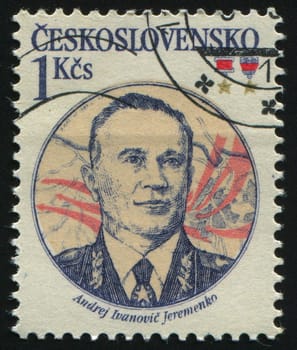 CZECHOSLOVAKIA - CIRCA 1983: Soviet Marshals, Andrei I. Sheremenko, circa 1983.