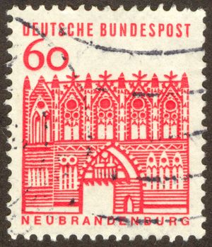 GERMANY -CIRCA 1964: Neubrandenburg is a city in Mecklenburg-Vorpommern, Germany, circa 1964.
