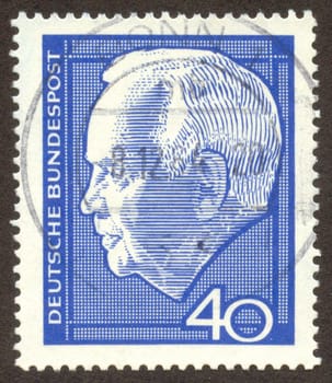 GERMANY -CIRCA 1964: Karl Heinrich Lübke was President of the Federal Republic of Germany from 1959 to 1969, circa 1964.