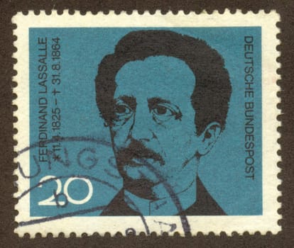 GERMANY -CIRCA 1964: Ferdinand Lassalle was a German-Jewish jurist and socialist political activist, circa 1964.