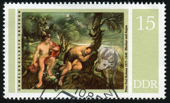 GERMANY  - CIRCA 1977: Rubens Paintings in Dresden Gallery: Mercury and Argus,  circa 1977.