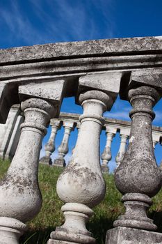 Columns of old Ladder in Peterhof (Petergof), Russia