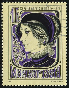 HUNGARY - CIRCA 1980: Margit Kaffka. Writer, circa 1980.