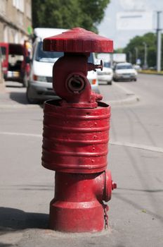 Vintage Red Fire Hydrant. High resolution image.