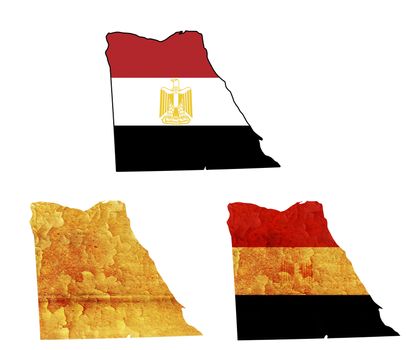 some very old grunge flag on territory of egypt