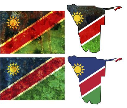 some very old grunge flag on territory of namibia