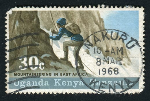 CANADA - CIRCA 1979: Mount Kenya. Mountain climber, circa 1979.