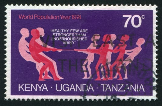 KENYA - CIRCA 1974: World Population Year: Tug of War.�, circa 1974.
