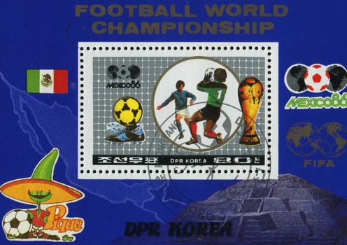 NORTH KOREA - CIRCA 1986: World Cup soccer Championships, circa 1986.