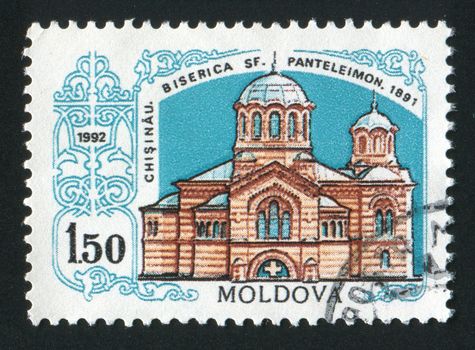 MOLDOVA - CIRCA 1992: Church of St. Panteleimon, circa 1992.
