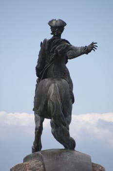 High resolution image. Monument to the Russian queen Elizabeth.