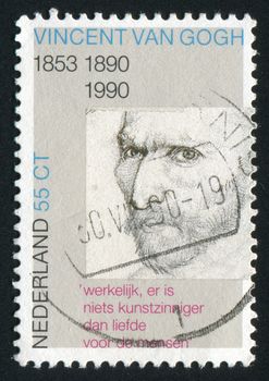 NETHERLANDS - CIRCA 1990: Van Gogh was a Dutch Post-Impressionist painter, circa 1990.