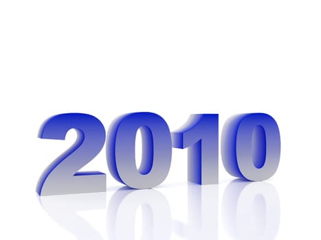 High resolution image new-year.  3d illustration over white backgrounds.