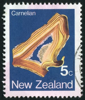 NEW ZEALAND - CIRCA 1977: Minerals Found NEW ZEALAND, circa 1977.