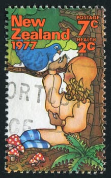 NEW ZEALAND - CIRCA 1977: The girl plays with the butterfly, circa 1977.