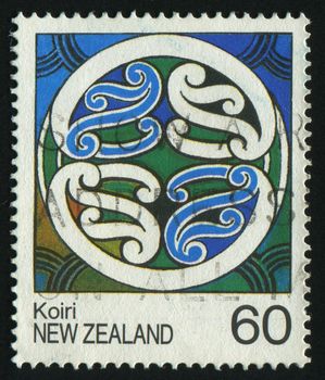 NEW ZEALAND - CIRCA 1983: The New Zealand ornament, circa 1983.