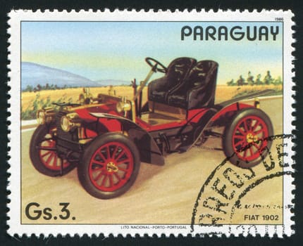 PARAGUAY -CIRCA 1986: Fiat is an Italian automobile manufacturer, circa 1986.