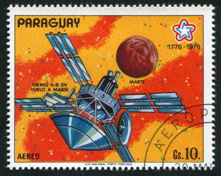 PARAGUAY -CIRCA 1976: NASA's Viking program consisted of a pair of space probes sent to Mars, Viking 1 and Viking 2, circa 1976.