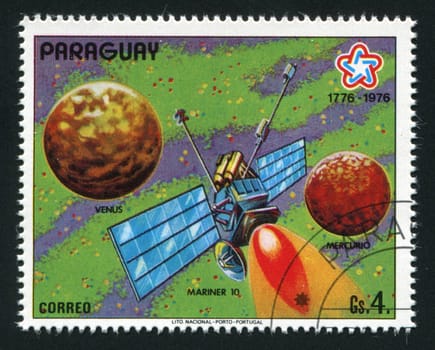PARAGUAY -CIRCA 1976: NASA's Viking program consisted of a pair of space probes sent to Mars, Viking 1 and Viking 2, circa 1976.