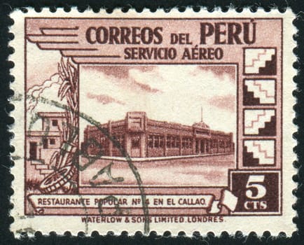 PERU- CIRCA 1937: Government Restaurant at Callao, circa 1937.