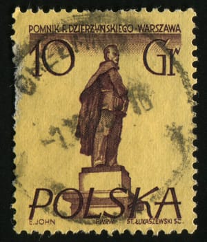 POLAND - CIRCA 1957: Monument Dzerzhinsky in Warsaw, circa 1957.