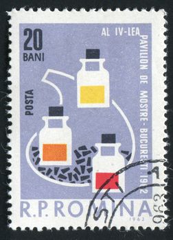 ROMANIA -CIRCA 1962: Chemical the industries of Romania, circa 1962.