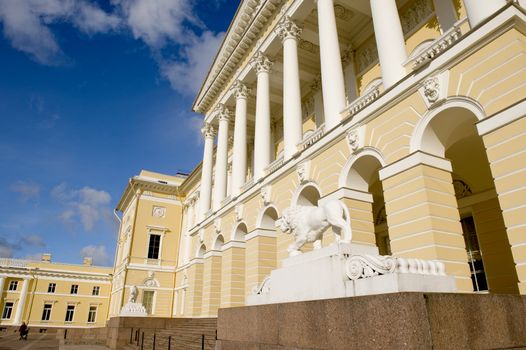 The Russian Museum is the first state museum of Russian fine arts in the country. It was established in 1895 in St Petersburg by a decree of the Emperor Nicholas II. The Russian Museum today is a unique depository of artistic treasures, a famous restoration centre, an authoritative institute of academic research, one of the major cultural and educational centers in Russia, and a research and instructional centre of art museums of the Russian Federation, overseeing activities of 260 art museums in Russia.