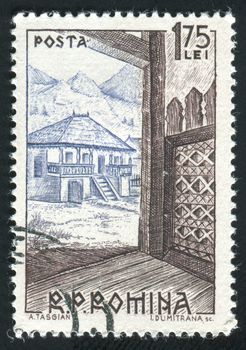 ROMANIA - CIRCA 1963: Peasant Houses from Village Museum, Bucharest, circa 1963.